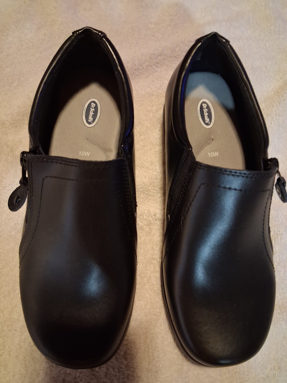 Black Slip-On Dr SCHOLLS Comfort Shoes - Easy On Design SZ 10WIDE